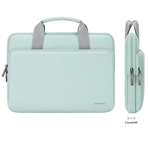 DOMISO 17 inch Laptop Sleeve Protective Case Cover Compatible with 17-17.3 inch HP Dell ASUS Lenovo Chromebook,Waterproof Computer Cases Bag with Handle,Mint Green - color: Mint Green, size: 17-17.3 inch