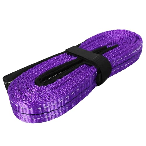 Lift Sling Straps,1" x 8' 2-Ply Heavy Duty Flat Eye Lift Slings | Lifting Strap Not Nylon Tree Saver Recovery Strap Web Sling Rigging Moving Tow Hoist Gear Straps Kit 3200 lb 2600 lb 6400 lb - color: Purple, size: 1" x 8'