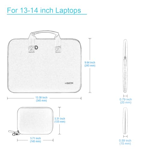 Hseok Laptop Sleeve 14 inch Case with Small Case, Compatible with MacBook Neo 14, MacBook Pro 14 M5/M4/M3/M2/M1, XPS 14 and Most 14 inch Notebooks, Neoprene Computer Handbag,B01RD01 - color: B01rd01, size: 14"