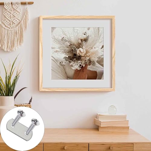 15PCS 0/0" Canvas Clips for Picture Framing, Offset Mounting Hardware with Screws for Art and Mirror Installation - size: 0/0"