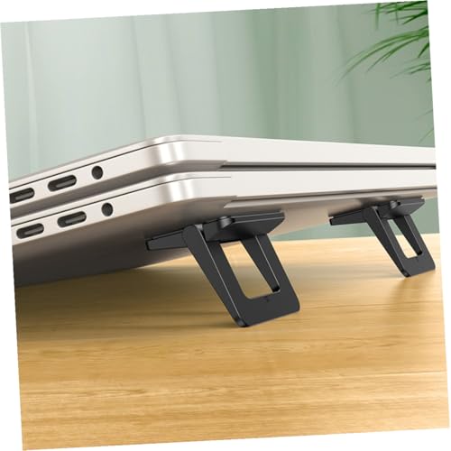 2pcs Foldable Laptop Stand Mini Notebook Holder Desk Laptop Riser with Ventilated Cooling for Portable Computers and Tablets