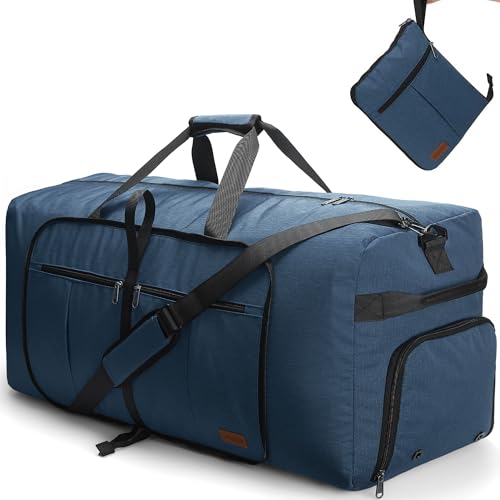 100L Travel Duffle Bag for Men, Urtala 32” Large Duffle Bag for Traveling with Shoe Compartment, Foldable Travel Duffel Bag for Men Women Waterproof & Tear Resistant (Dark Blue, EXTRA LARGE, 100L) - color: Dark Blue, size: 100L