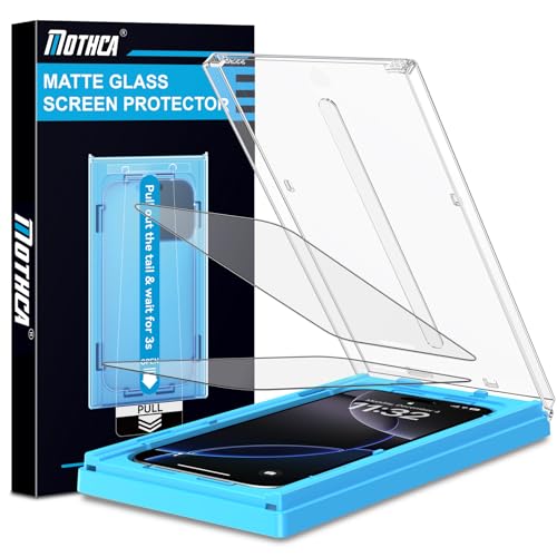 Mothca 2 Pack Matte Glass Screen Protector for iPhone 14 Pro Max 6.7-inch [Auto Fit Box Dust-Free] Edge to Edge Full Coverage Anti-Glare & Anti-Fingerprint Tempered Glass, Bubble Free, Smooth as Silk - size: iPhone 14 Pro Max-6.7 Inch