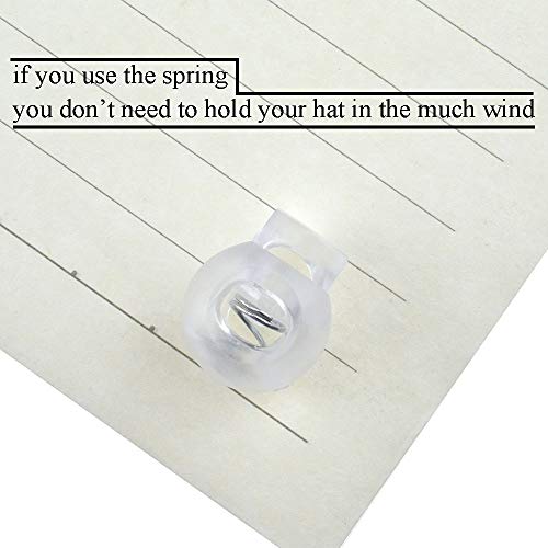 Spring Elastic Fastener Toggles Plastic Cord Lock Buttons Stopper Slider Thread Smooth Hold Tightly - color: Clear-18*15mm 40pcs