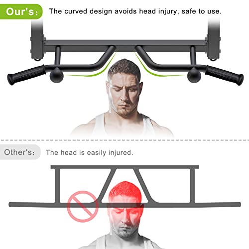 Kipika 32" Ceiling Mounted Pull Up Bar - Heavy Duty, Highly Adjustable, Multifunctional Chin Up Bar - Home Gym System with Punching Bag Hanger and Resistance Bands Training - color: Joist Pull Up Bar with Ball