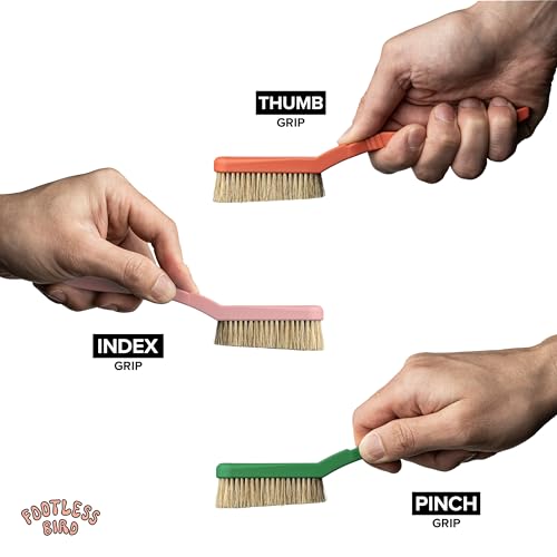 Rock Climbing & Bouldering Brush, Ergonomic, High Density Wild Boar's Thick Hair Bristles, 100% Recyclable, Strong Outdoor & Indoor Free Spiky Ring, Black - color: Black