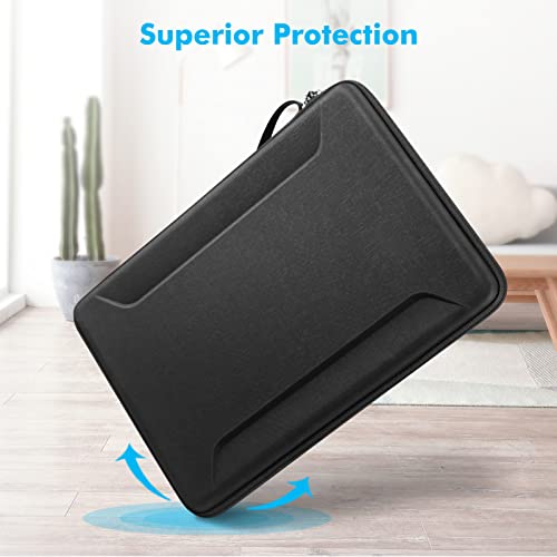 Fintie 13-14 Inch Sleeve Case for MacBook Neo 13'', Air 13.6'', Pro 14'' | iPad 12.9-13, Shockproof EVA Carrying Bag with Pockets, Protective Carrying Laptop Bag, Black - color: Black, size: 13.3 Inch