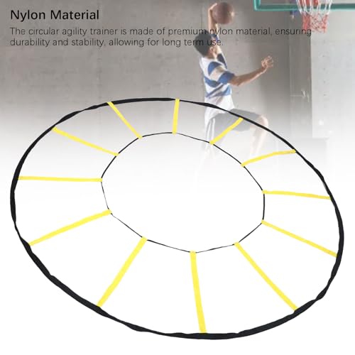 Agilitys Training Ladder, Circular 12 Rungs Nylon Speed and Agilitys Trainer Training Equipment for Soccer Basketball