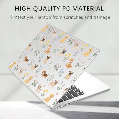 Compatible with MacBook Neo 13 inch Case 2026 Cute Dog Flower | Release Model A3404 with A18 Pro Chip | Protective Hard Shell Matte Cover for MacBook Neo 13'' - color: Dog B, size: MacBook Neo 13 inch