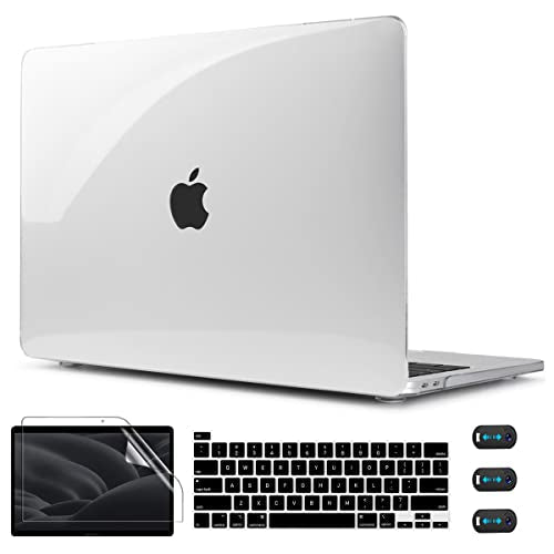 CISSOOK Compatible with MacBook Pro 13 Inch Case Clear M2 M1 | rystal Clear Hard Shell Case with Keyboard Cover for MacBook Pro 13 with Touch Bar A2338 A2251 A2289 2025-2020 -Transparent - color: Clear Transparent