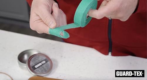 Guard-Tex® Green Finger Tape 1 in Self-Adhering Cotton Gauze for Trades — No Adhesive No Residue Skin Protection and Tool Grip — 12 Rolls x 90 ft — Made in USA Since 1935 - color: Green, size: 1 Inch