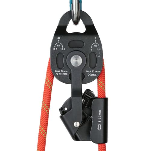 ansu Self-Locking Pulley Progress Capture Swing Side for Heavy Hauling Lifting System Pulley