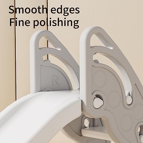 Toddler Slide Large Play Climber Slide PlaySet with Extra Long Slipping Slope Indoor Slide Kids Slide Toddler Playground Toddler Slide Outdoor Toys for Toddlers (Grey) - color: Gray
