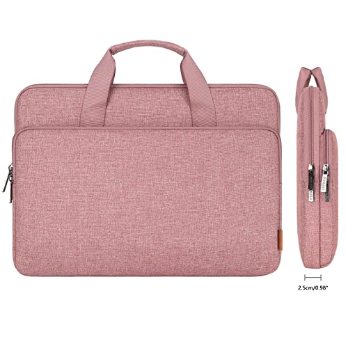 DOMISO 16 inch Laptop Sleeve Protective Case Cover Compatible with 16 16+ inch HP Dell ASUS Lenovo Chromebook,Waterproof Computer Cases Bag with Handle,Pink - color: Pink, size: 16"
