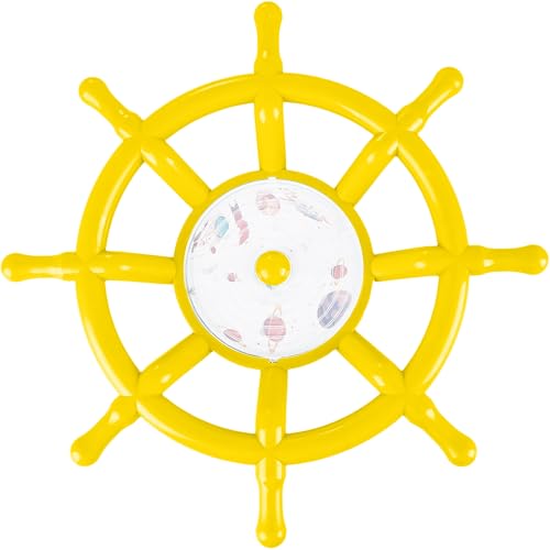 Kids Playground Accessories Outdoor Plastic Steering Wheel Playset Pirate Ship Wheel for Playhouse Garden Backyard Tree House - color: Yellow Set 1