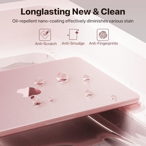 Soonjet for MacBook Neo 13 inch Case 2026 A3404 Hard Shell + Keyboard Cover | Official Blush Clear, Anti Scratch & Fingerprint, Pink Matte, Protective Mac Laptop Cover, Thin & Lightweight, Plastic - color: Frost Blush