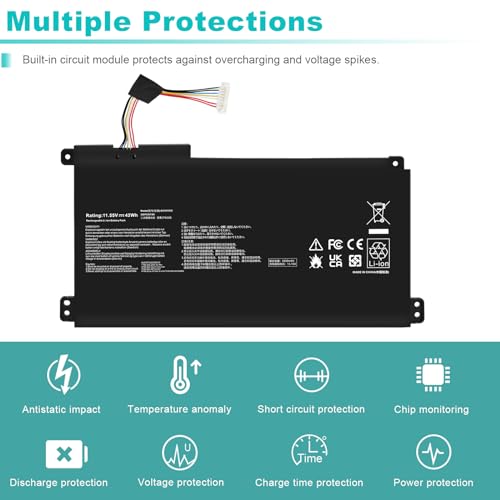 TREE.NB B31N1912 C31N1912 Laptop Battery Replacement for ASUS VivoBook 14 E410M E410MA L410M L410MA E410KA F414MA E510MA E510KA L510MA R522MA E410MA-EK026TS L410MA-BV058TS E510KA-EJ033TS 11.55V 42Wh - size: ‎B31N1912