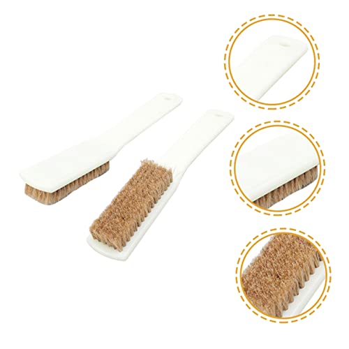 2pcs Walnut Stone Cleaning Brush for Climbing Rocks Boars Hair Brush Handle for Outdoor Climbing