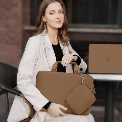 MOSISO Laptop Case 16 inch, 15-15.6 inch Laptop Sleeve Carry Computer Bag | Compatible with MacBook Pro 16, HP Acer Dell Lenovo ASUS, Neoprene Bag with Handle&Detachable Small Case, Mocha - color: Mocha, size: 16 inch