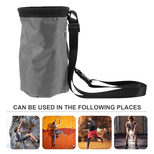 Outdoor Anti-Slip Powder Bag for Rock Climbing and Bouldering with Wear-Resistant Oxford Fabric and Fleece Material Portable Chalk Powder Storage Bag for Camping and Outdoor Use