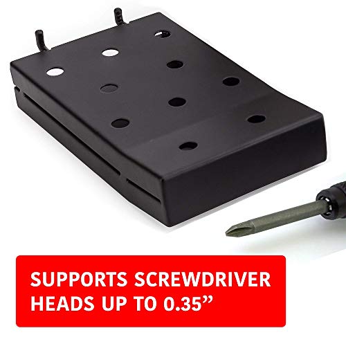 Pegboard Screwdriver and Wrench Holder Set Peg Board Accessories, Organize Wrenches and Screwdrivers on Pegs. Heavy Duty Black Pegboard Accessories for Hanging Tools, Pegboard Organizing