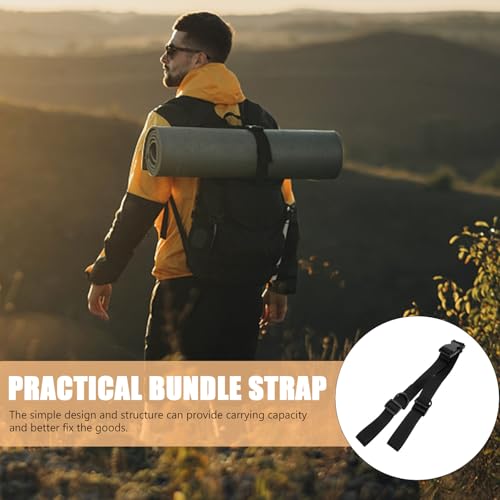 2pcs Thickened Nylon Bundle Straps with Buckle Adjustable Securing Webbing Rope for Tent, Backpack, Yoga Mat, Heavy Duty Fixed Tie Down Utility Straps