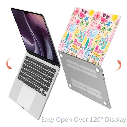 Compatible with MacBook Air 13 inch Case M1 Sea Beach Palm Tree | A2337 A2179 A1932 2021-2018 Release | Cute Protective Hard Shell Matte Cover for MacBook Air 13.3 inch - color: Beach A, size: MacBook Air 13.3 inch M1 A2337 A2179 A1932