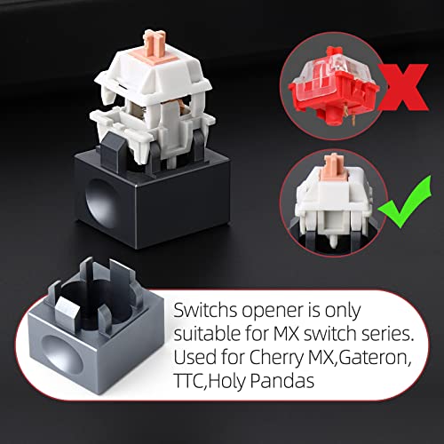 RUNJRX Keyboard Lube Kit with Switch Opener,Tweezers,Keycap Puller,Switch Puller,4-Claw Grabber,Switch Lube Brush for Custom Keyboard, Keyboard Lube Tools - style: Lube Kit-F