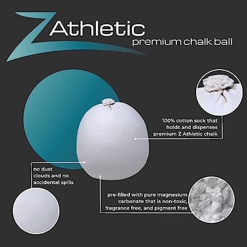 Z Athletic Gym Chalk Ball for Rock Climbing, Gymnastics, and Weightlifting - style: 2oz Chalk Ball
