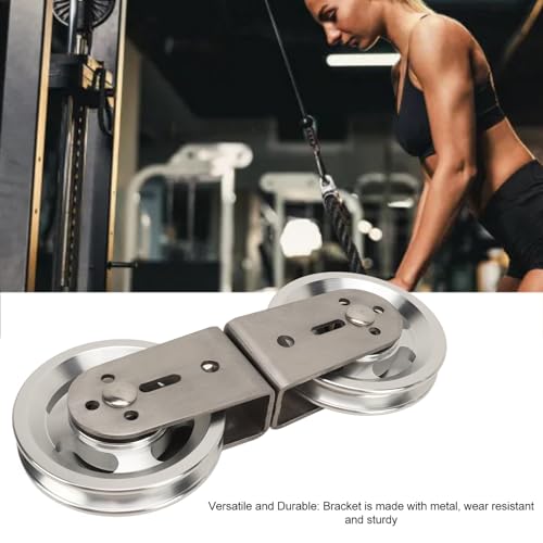Cable Pulley Wheel, Aluminum Pulley System Attachment & Weight Pulley Wheel, Double Pulley for Triceps, Back Muscles, Home Gym, Cable Machine