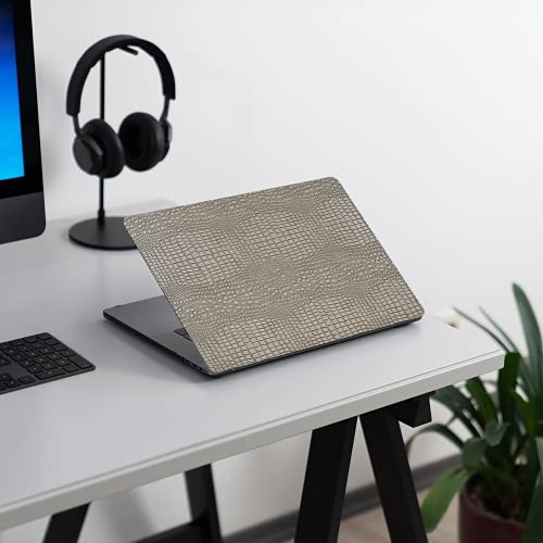 Case for Crocodile MacBook Pro 14 inch 2026 2025-2021 M5 M4 M3 M2 M1,Silver | Crocodile Skin Alligator Leather Hard Case+Keyboard Cover (Model A3427 A3426 A3434 A3112 A3185 A3401 A2918 A2992 A2779 A2442) - color: # Crocodile Silver