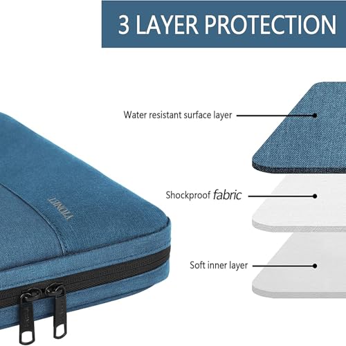Ytonet 14 Inch Laptop Sleeve, Water Resistant TSA Laptop Case with Handle | Protective Computer Carrying Case Compatible with MacBook HP Dell Lenovo Asus Notebooks, Gifts for Men Women, Deep Teal - color: Deep Teal, size: 14 in