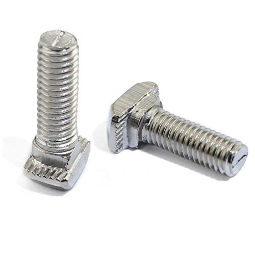 20 Pcs M8 x 25mm Thread T Slot Drop-in Bolt T-Bolt Hammer Head Bolt T Screw Stud for 4040 Series Standard 8mm T-Slot Aluminum Extrusion Profile (4040 Series) - size: 40-M8x25mm