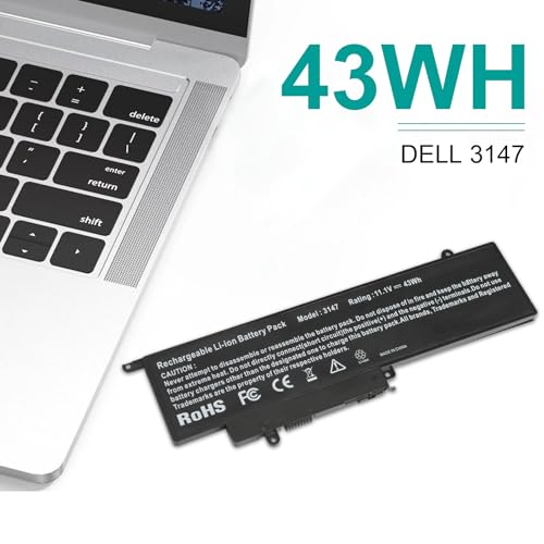 GK5KY Laptop Battery for Dell Inspiron 11 3000 3147 3148 3153 3152 3157 3158 15 7000 7558 7568 13 7353 7359 7347 7348 7352 92NCT 092NCT 4K8YH 04K8YH RHN1C 0WF28 P20T P20T001 P55F P55F001 451-BBKK - size: 7.52*3.54*0.21inch