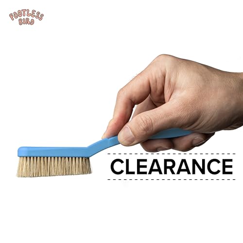 Rock Climbing & Bouldering Brush, Ergonomic, High Density Wild Boar's Thick Hair Bristles, 100% Recyclable, Strong Outdoor & Indoor Free Spiky Ring, Blue - color: Blue