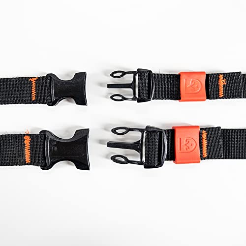GEAR AID Utility Straps with Side-Release Buckle, Secure and Compress Camping, Biking, Hunting, Boating Gear, 1" Width, 24" Length - size: 1" x 24", style: 2 Straps