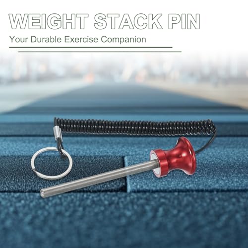 Weight Stack Pin, Weight Gym Pin Strength Training Equipment Replacement with Pull Rope for Commercial Home - color: Silver, size: 0.3 x 3.9 Inch