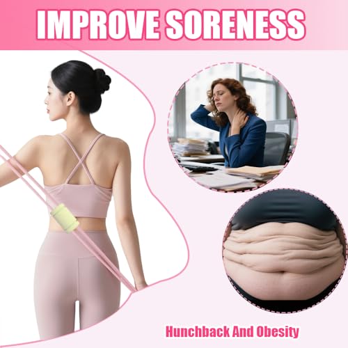 Figure 8 Fitness Resistance Bands with Handles, Yoga Resistance Band Stretch Fitness Band, Chest Expander, for Arm and Shoulder Stretch, Rope 8 Word Elastic for Women and Men（3 Pack）