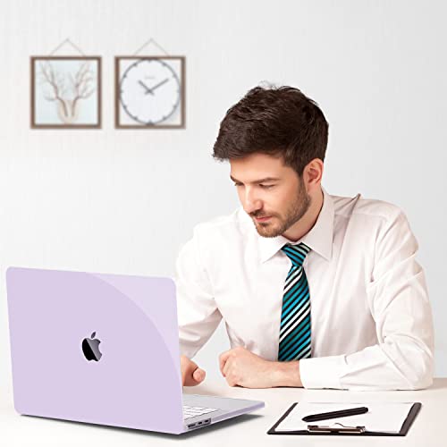 B BELK for MacBook Air 15 inch Case 2026-2023 M5 M4 M3 M2, Crystal Purple | A3448 A3241 A3114 A2941, Plastic Laptop Hard Shell Case with Keyboard Cover & Screen Protector, Lightweight, Easy Snap-On - color: Purple