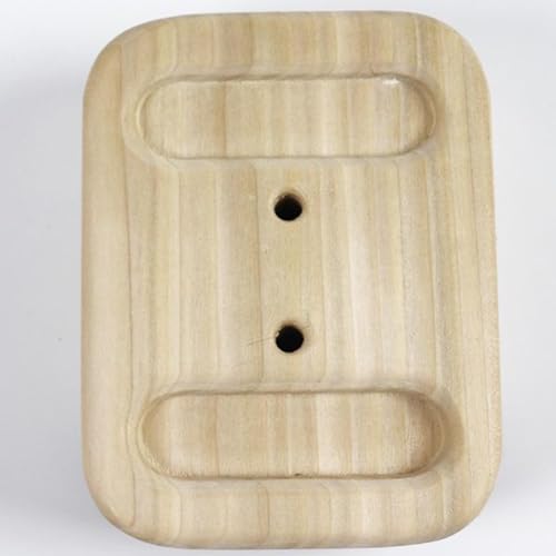 Climbing Hangboard 12cm x 15cm Wood Fingerboard Portable Rock Climbing Training Hand Grip Strengthener with Rope for Home Gym Indoor Outdoor Training