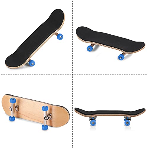HERCHR Finger Boards, 1Pc Maple Wooden Alloy Fingerboard Finger Skateboards Creative Fingertips Daliy Playing Relaxing Movement Set with Box for Relax Play (Dark Blue) - color: Dark Blue