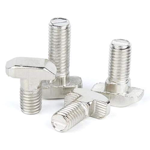 20 Pcs M8 x 25mm Thread T Slot Drop-in Bolt T-Bolt Hammer Head Bolt T Screw Stud for 3030 Series Standard 8mm T-Slot Aluminum Extrusion Profile (3030 Series) - size: 30-M8x25mm
