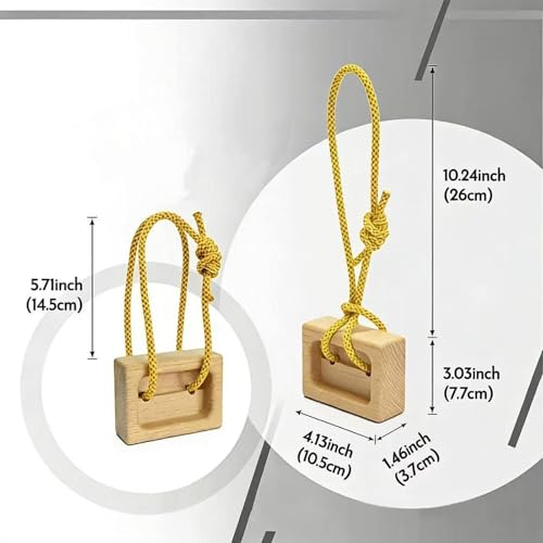 Hangboard Climbing 1 Pair Portable Wooden Trainer | Fingerboard Climbing for Climbers Tree Hand Playground Enhances Grip Strength Indoor Outdoor Doorway