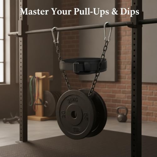 Strength Athletes Weighted Dip Belt with Iron Chain for Pull Ups and Dips, Heavy Duty Training Gear