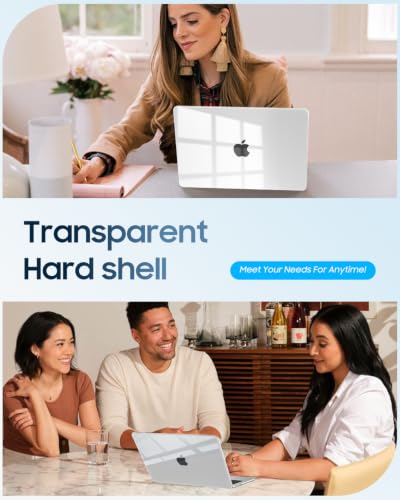 Fintie Case for MacBook Air 13 inch A3449/A3240/A3113/A2681 2022-2026 | M2/M3/M4/M5, Snap On Hard Shell, Full Port Access, Easy On/Off, Lightweight, Crystal Clear - color: Soaring Pig