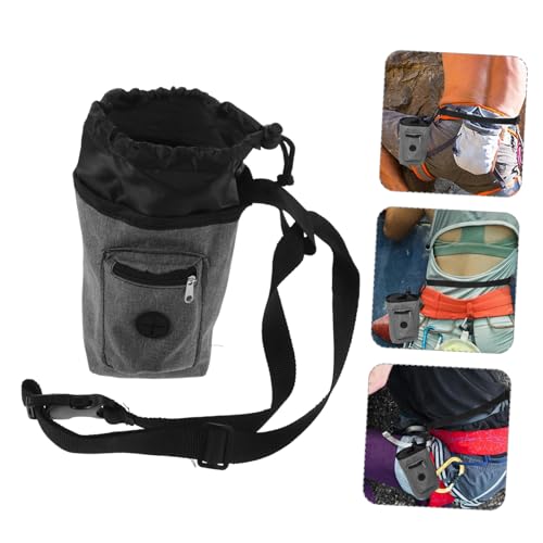 KOMBIUDA Chalk Bag for Rock Climbing and Bouldering Waterproof Magnesium Chalk Container with Zippered Pocket Durable Outdoor Gear for Gymnastics and Weight Lifting