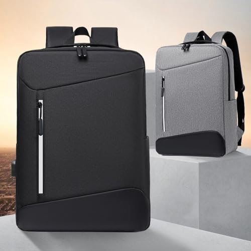 Men Business Laptop Backpack, Waterproof Travel Backpack | with USB Charging Port, College School Computer Bag, for Work Carry - color: Red