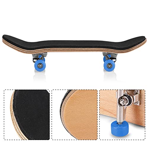 HERCHR Finger Boards, 1Pc Maple Wooden Alloy Fingerboard Finger Skateboards Creative Fingertips Daliy Playing Relaxing Movement Set with Box for Relax Play (Dark Blue) - color: Dark Blue