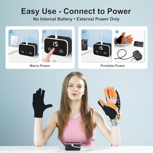 Rehabilitation Robot Gloves for Stroke Recovery Hemiplegia Finger Hand Function Rehabilitation Therapy Arthriti Glove (Right Hand, S) - size: Right Hand S