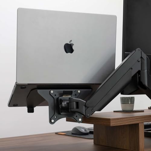 Desky Universal Laptop Mount - Adjustable VESA-Compatible Holder - White - color: White